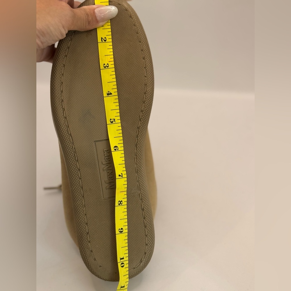 Max Mara IT‎ 37.5 Tan Suede Lace-Up Sneakers | Neutral Luxury Casual May Fit 8.5 - Picture 11 of 11